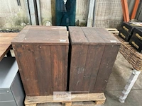 2x steigerhouten staantafels - afbeelding 2 van  2