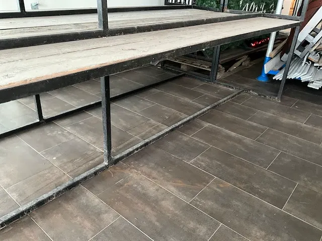 2x steigerhouten tafel - afbeelding 5 van  8