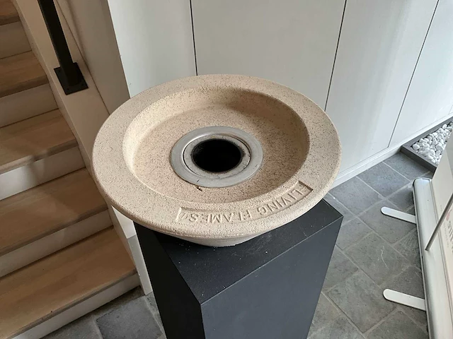 2x stenen vuurkorf charmotte (brandgel) - afbeelding 2 van  4