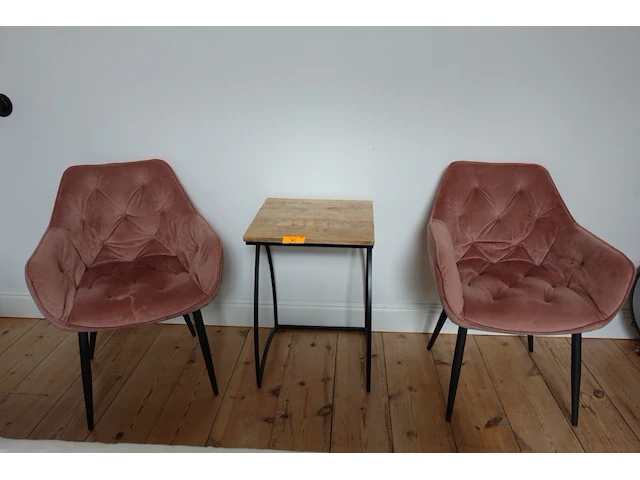 2x stoel + bijzettafel - afbeelding 1 van  4