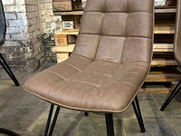 2x stoel bruin lederlook - afbeelding 1 van  1