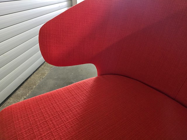 2x stoel evi rood met houten onderstel - afbeelding 6 van  6