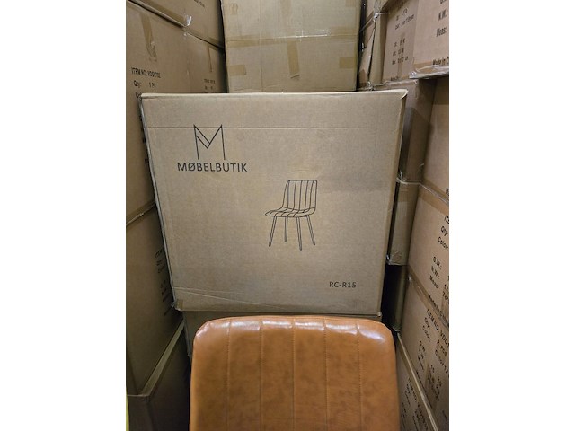 2x stoel smokey cognac pu - afbeelding 7 van  7