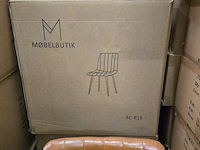 2x stoel smokey cognac pu - afbeelding 7 van  7