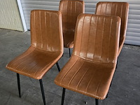 2x stoel smokey cognac pu - afbeelding 1 van  7