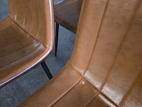 2x stoel smokey cognac pu - afbeelding 6 van  7