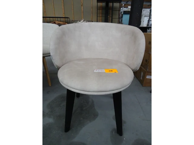 2x stoffen/houten dining chair pr living - afbeelding 2 van  3