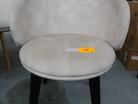 2x stoffen/houten dining chair pr living - afbeelding 2 van  3
