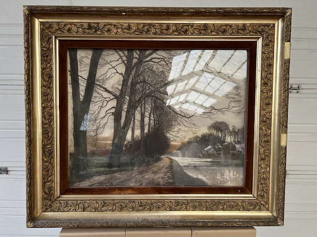 2x tekening in kader en schilderij - afbeelding 1 van  6
