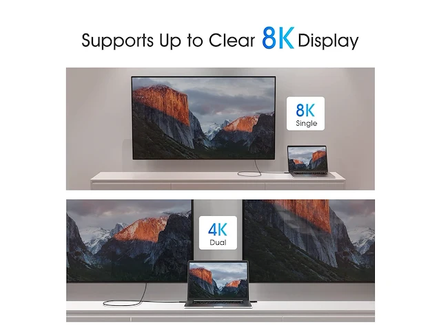 2x thunderbolt usb-c kabel tot 40gb/s 2m - afbeelding 2 van  5