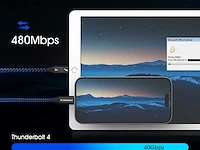 2x thunderbolt usb-c kabel tot 40gb/s 2m - afbeelding 4 van  5