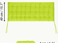 2x tuinbank palletkussen 120x40mc 4cm dik geel-groen - afbeelding 1 van  5