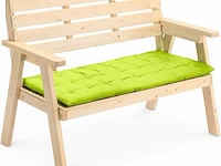 2x tuinbank palletkussen 120x40mc 4cm dik geel-groen - afbeelding 2 van  5