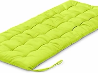 2x tuinbank palletkussen 120x40mc 4cm dik geel-groen - afbeelding 4 van  5