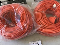2x verlengkabel 50m 1mm² 10a 250v - afbeelding 1 van  3