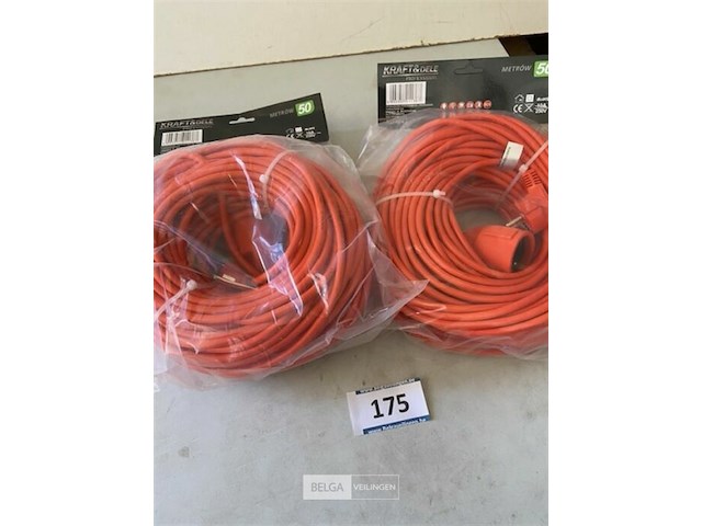 2x verlengkabel 50m 1mm² 10a 250v - afbeelding 2 van  3