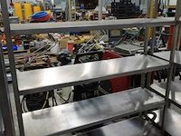2x verrijdbaar inox rek - afbeelding 1 van  3
