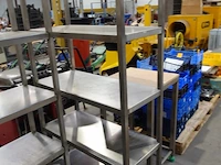 2x verrijdbaar inox rek - afbeelding 2 van  3