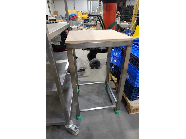 2x verrijdbaar inox rek - afbeelding 3 van  3