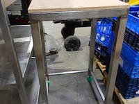 2x verrijdbaar inox rek - afbeelding 3 van  3