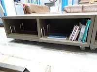 2x verrijdbare houten boekenkast - afbeelding 6 van  8