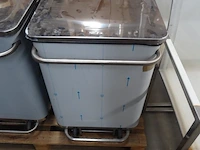 2x verrijdbare inox pedaalemmer rossicnol - afbeelding 1 van  4