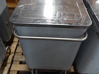 2x verrijdbare inox pedaalemmer rossicnol - afbeelding 1 van  4