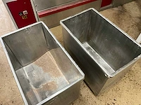 2x verrijdbare rvs bak + rvs emmer - afbeelding 2 van  5