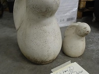 2x vintage betonnen konijnen - afbeelding 1 van  3