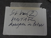 2x vintage betonnen konijnen - afbeelding 3 van  3