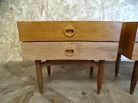 2x vintage nachtkastje - afbeelding 2 van  4
