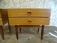2x vintage nachtkastje - afbeelding 3 van  4