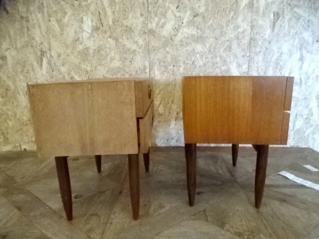 2x vintage nachtkastje - afbeelding 4 van  4