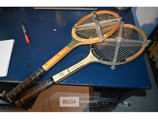 2x vintage tennisraket - afbeelding 1 van  3