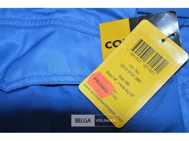 2x werkbroek blauw snickers corura maat 60 - afbeelding 3 van  4
