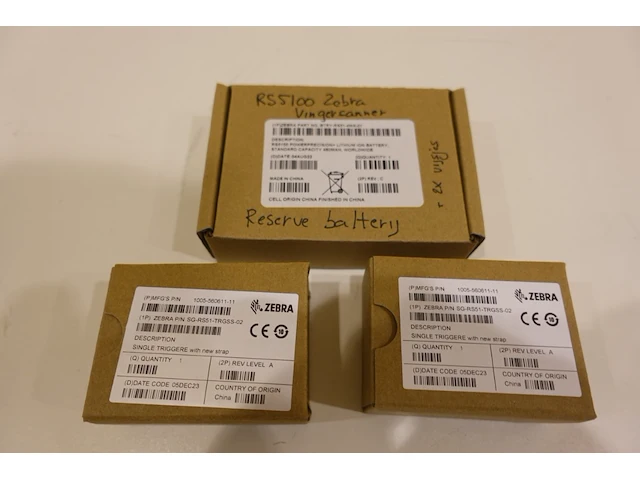 2x zebra finger scanner, met reserve batterij - afbeelding 5 van  5