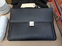 2x zwarte aktentas/laptop tas thierry mugler binnenindeling - afbeelding 1 van  4