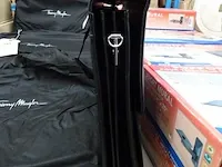 2x zwarte aktentas/laptop tas thierry mugler binnenindeling - afbeelding 2 van  4