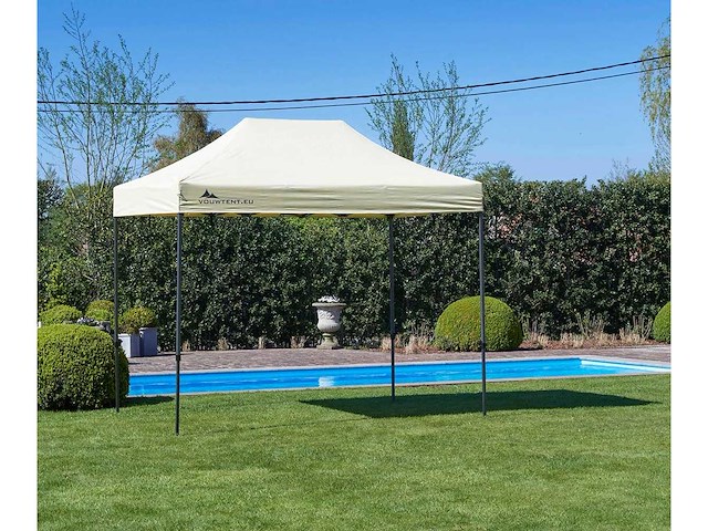 2x3m partytent - zand - vouwtent.eu - afbeelding 2 van  6