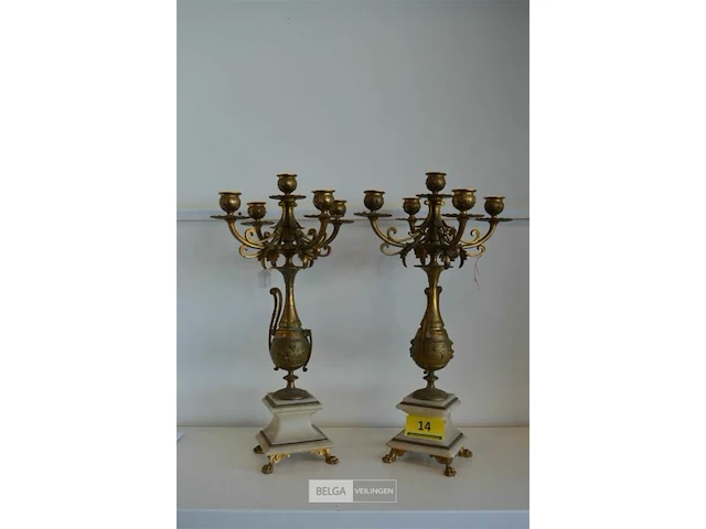 2x5 armige kandelaar h=50cm - afbeelding 1 van  6