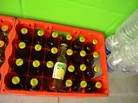 2x6 fl. cristaline 1,5l, 1x24fl. fuze tea lemon 20cl, 1x24 fl. fuze tea green 20cl, 2x24fl. fuze tea peach 20cl, 23 fl. minute maid tomaat 20cl, 5 fl. minute maid appel 20cl, 4 fl. contrex 1,5l - afbeelding 12 van  15