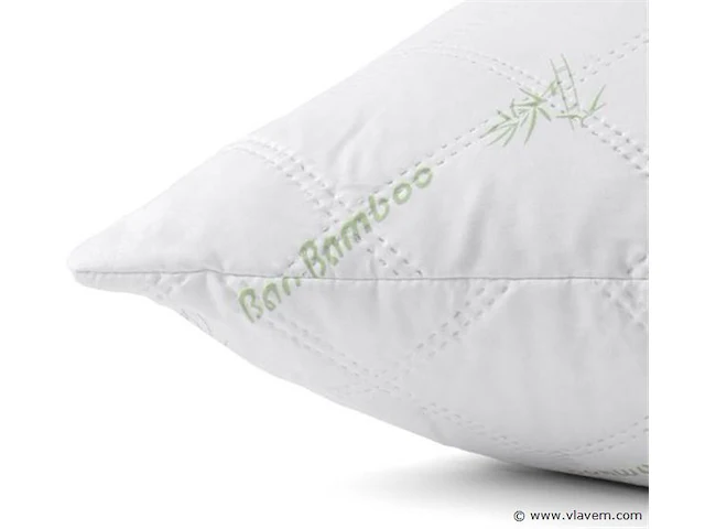 2xbamboo hoofdkussen 60x70cm - afbeelding 4 van  5