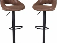 2xbar stoelen verstelbare hoogte bruin - afbeelding 1 van  5