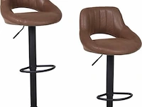 2xbar stoelen verstelbare hoogte bruin - afbeelding 2 van  5