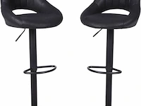 2xbar stoelen verstelbare hoogte zwart - afbeelding 1 van  5