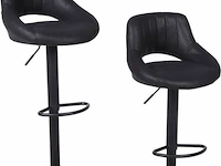 2xbar stoelen verstelbare hoogte zwart - afbeelding 5 van  5