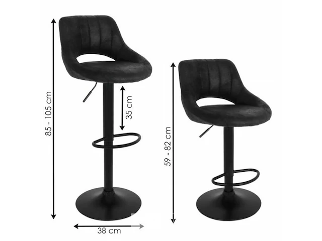 2xbarkruk industrial zwart - afbeelding 1 van  6