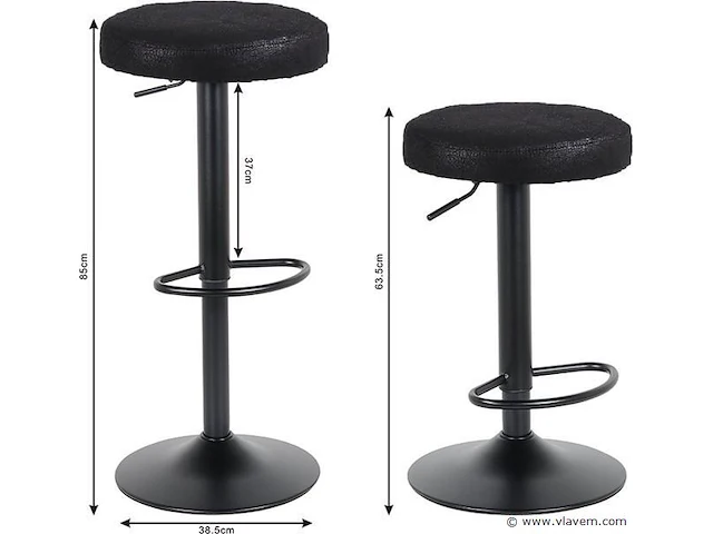 2xbarkruk zwart - afbeelding 1 van  4