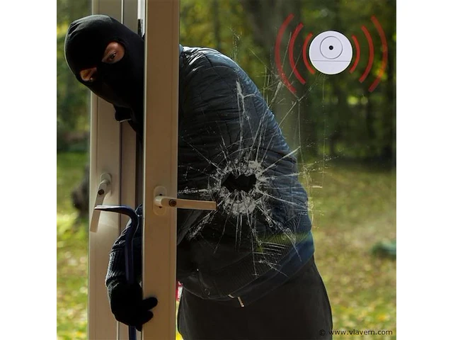 2xglasbreuk alarm 85db - afbeelding 2 van  3