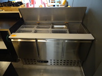 3- deurs koelkast + saladebar combisteel - afbeelding 1 van  6